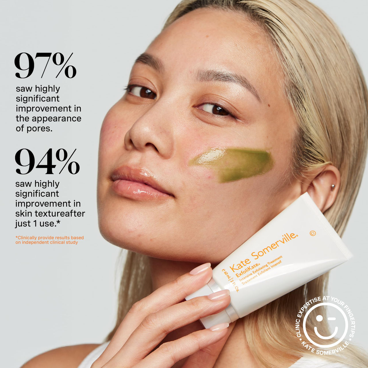 Kate Somerville ExfoliKate Intensive Exfoliating Treatment – Salicylic Acid and Lactic Acid Super Facial Scrub and Mask, Improves Texture and Pores, 0.5 Fl Oz