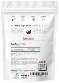Thumbnail for Micro Ingredients Vitamin D3 10,000 IU + K2 MK-7 200 mcg, 300 Softgels with Virgin Coconut Oil | 2-in-1 Vitamins D & K Complex | Extra Strength, Easy to Swallow, Non-GMO, Gluten Free