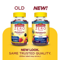 Thumbnail for Nature Made Zero Sugar Melatonin 5mg Sleeping Gummies for Adults Extra Strength, 100% Drug Free Sleep Aid, Aspartame Free, 70 Sugar Free Melatonin Gummies, 70 Day Supply