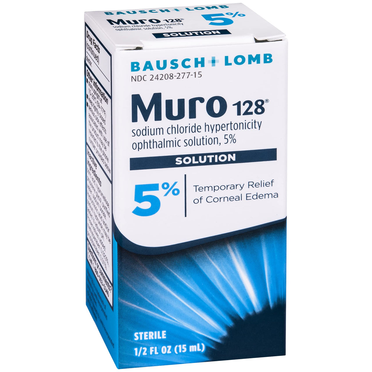 Bausch & Lomb Muro 128 Solution 5% 15 mL (Pack of 4)