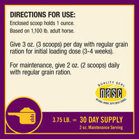 Thumbnail for Horse Health Joint Combo Hoof & Coat, Glucosamin, Chrondroitin, Vitamin C, MSM, Biotin, Lysine, ZInc, Omega 3 and 6 Fatty Acids, 64 day supply