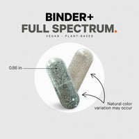 Thumbnail for Codeage Binder + Systemic Binder Supplement - Activated Charcoal Pills, Bentonite Clay Mineral Powder, Fulvic & Humic Acids, Molybdenum, Carbon Forms - 90 Capsules