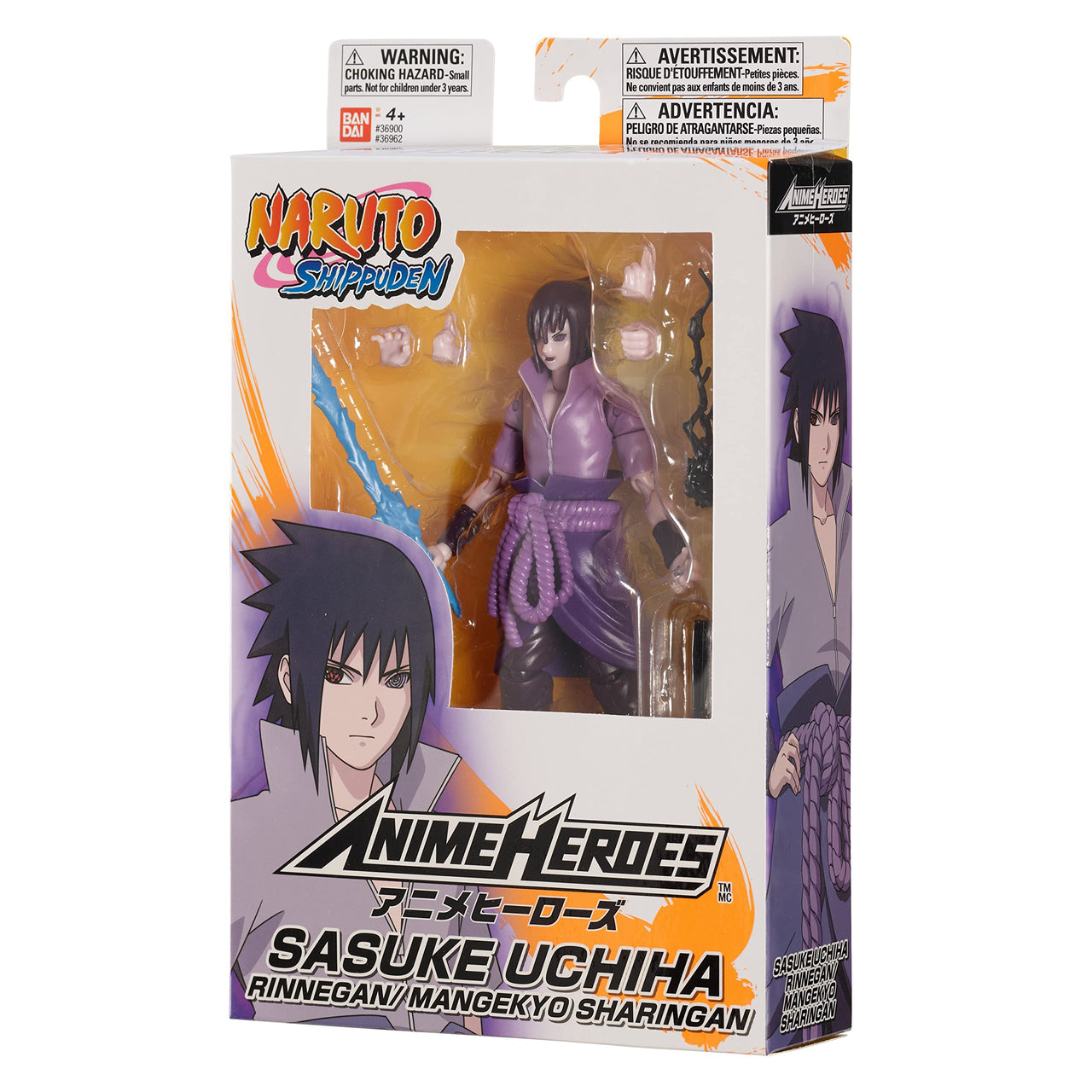 ANIME HEROES - Naruto Shippuden - Uchiha Sasuke Rinnegan/Mangekyo Sharingan Action Figure