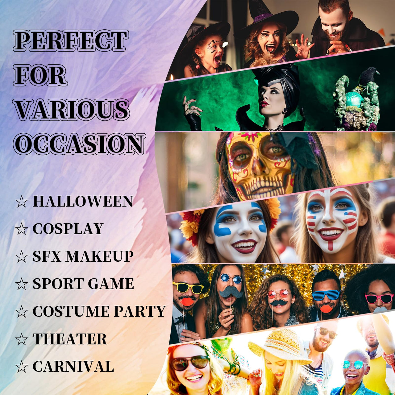 YBUETE Orange Face Body Painting Stick,Professional Orange Full-coverage Cream Face Paint for Halloween SFX Tiger Pumpkin Clown Cosplay, Washable Eye Stick for Adult Festival & Theater Performance