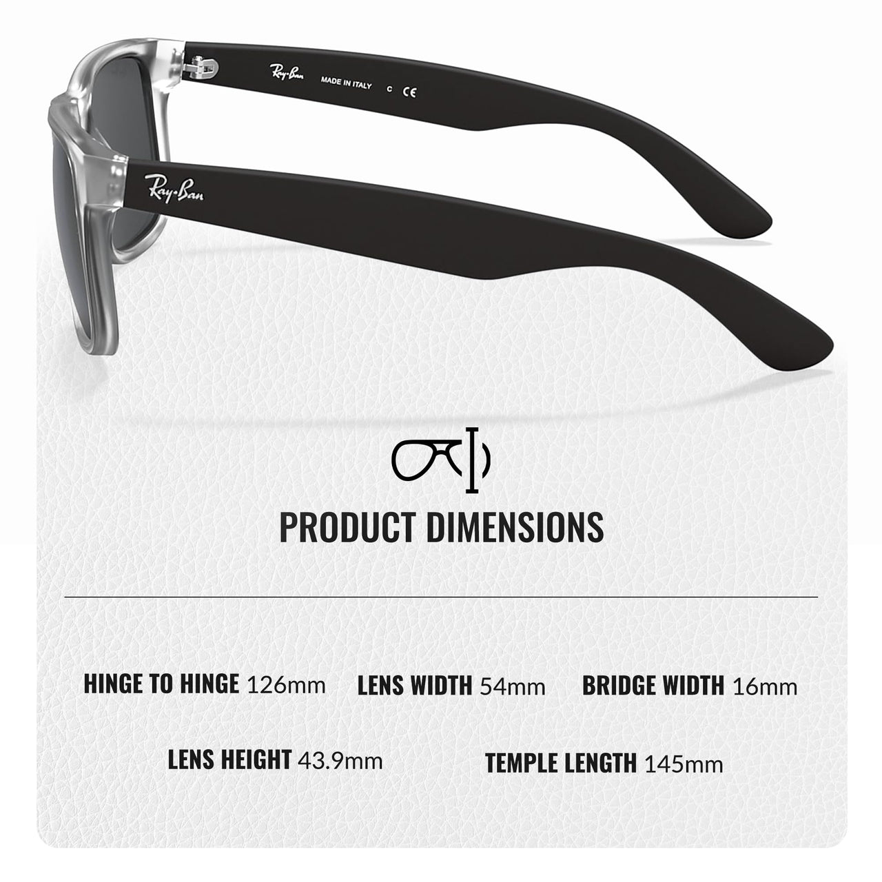 Ray-Ban RB4165 JUSTIN COLOR MIX Square Shaped Non-Polarized Sunglasses for Men – Includes Official RAYBAN Eyewear Kit – Ideal Formal & Casual Wear Sunglasses – Grey Lens