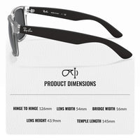 Thumbnail for Ray-Ban RB4165 JUSTIN COLOR MIX Square Shaped Non-Polarized Sunglasses for Men – Includes Official RAYBAN Eyewear Kit – Ideal Formal & Casual Wear Sunglasses – Grey Lens