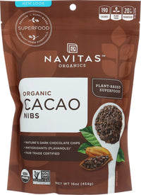 Thumbnail for Navitas Naturals, Cacao Nibs Raw Organic, 16 Ounce