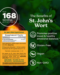 Thumbnail for Herb Pharm St. John's Wort Liquid Extract for Positive Mood and Emotional Balance, Cane Alcohol, 4 Ounce