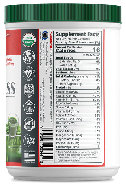 Green Foods Organic Wheat Grass Shots, 10.6 Ounce - Certified Organic, Kosher, Vegan, Raw, Gluten-Free, Soy-Free