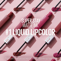 Thumbnail for Maybelline Super Stay Matte Ink Liquid Lipstick Makeup, Long Lasting High Impact Color, Up to 16H Wear, Visionary, Taupe Purple, 1 Count