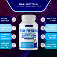 Thumbnail for Magnesium Complex 7 Elemental Magnesium Supplement 1000mg – Magnesium Glycinate, Citrate, Malate, Taurate, Oxide, Aspartate, Orotate Non-GMO 90 Capsules