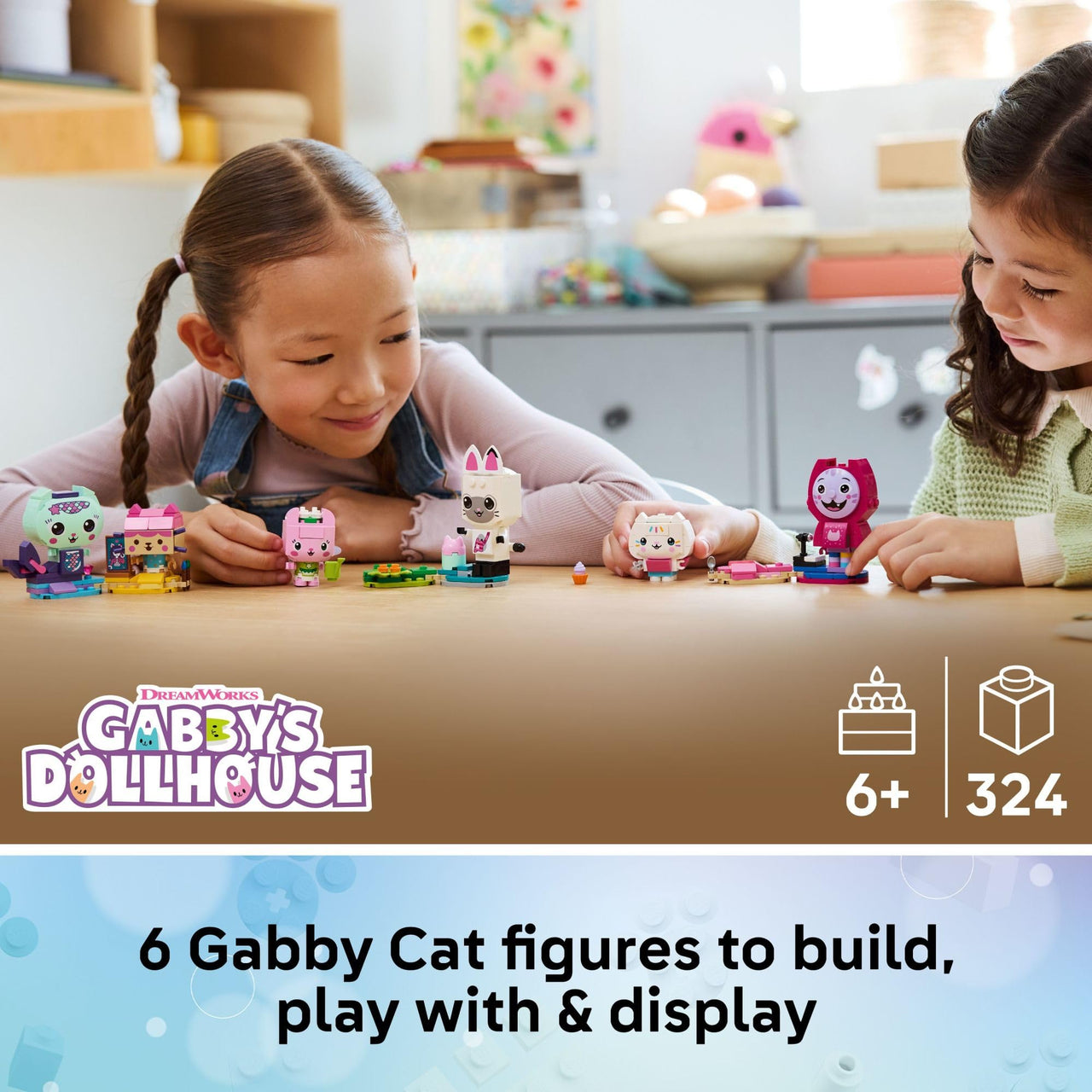 LEGO Gabby’s Dollhouse Gabby’s Brick-Built Cat Friends Building Toy for Girls & Boys - Pretend Play Set W/6 Animal Toy Figures for Kids, Ages 6+ - Gift Idea for Birthdays - 11215