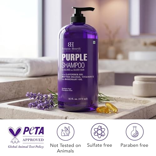 Image 5 of Botanic Hearth Tea Tree Shampoo, Vitamin C, Peppermint, Lavender and Rosemary Oil, Fights Dandruff and Dry Scalp (Purple)