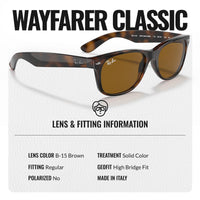 Thumbnail for Ray-Ban RB2132 New Wayfarer Classic Square Shape Sunglasses for Men and Women- Timeless Classic Sun Glasses with Modern Elegance - Premium UV Protection - Designer Men's and Women's Sunglasses