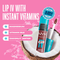 Thumbnail for NYX PROFESSIONAL MAKEUP Lip IV Hydrating Glossy Lip Stain with 12HR Hydration - Berry Thirsty (Red)