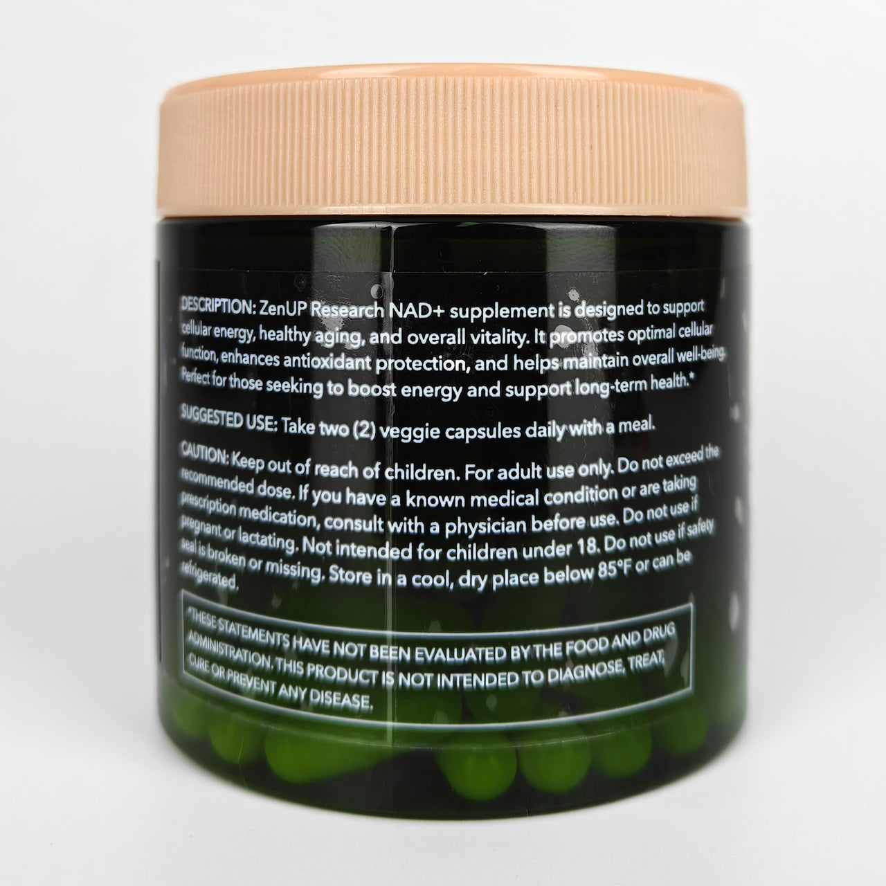 ZenUP NAD+ Supplement | 1100mg Liposomal Nicotinamide Riboside with Resveratrol & Quercetin | Anti-Aging, Cellular Energy, Mental Focus | 120 Caps