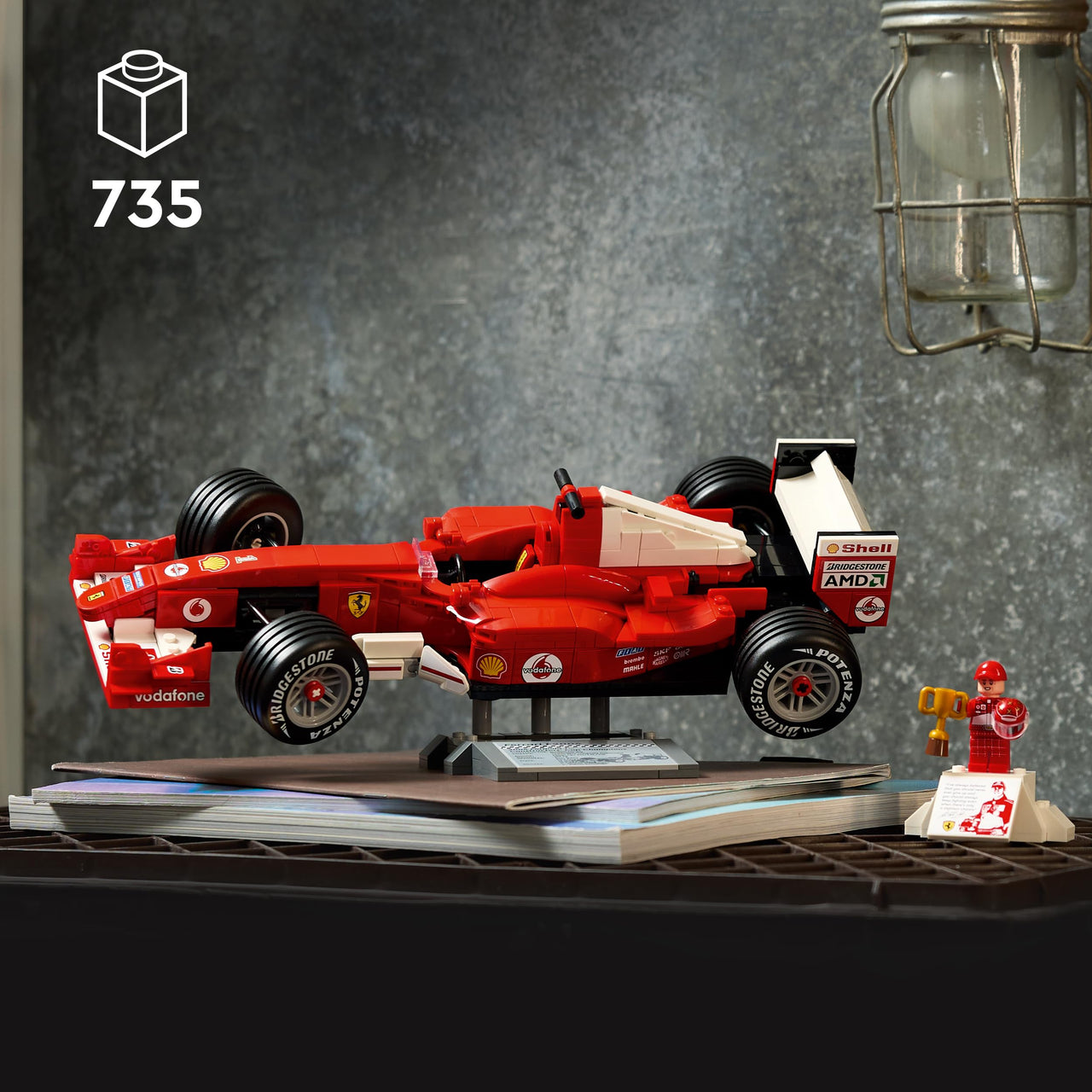 LEGO Icons Ferrari F2004 & Michael Schumacher Toy Birthday Present Block Men Women Vehicle Car Mini Car Figure Goods Sports 11375