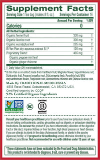 Thumbnail for Traditional Medicinals Breathe Easy Eucalyptus Mint Herbal Tea, Promotes Respiratory Health, (Pack of 1) - 16 Tea Bags