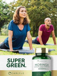 Thumbnail for Carlyle Moringa Oleifera Supplement | 180 Capsules | Complete Green Superfood for Women and Men | Non-GMO and Gluten Free | from Moringa Leaf Powder