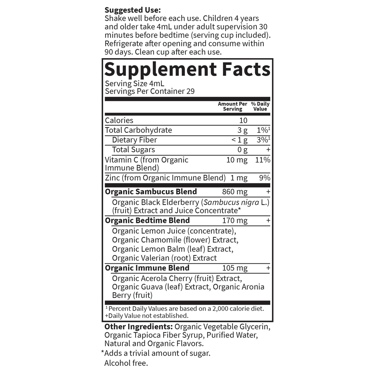 Garden of Life Organics Elderberry Immune Support for Kids with Zinc, Vitamin C - Kids Elderberry & Sleep Immune Syrup Liquid, Bedtime Herbs for Children, No Alcohol, No Added Sugar, 3.92 fl oz