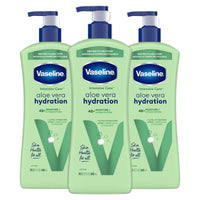 Thumbnail for Vaseline Intensive Care Body Lotion for Dry Skin Soothing Hydration Lotion Made with Ultra-Hydrating Lipids + 1% Aloe Vera Extract to Refresh Dehydrated Skin 20.3 oz, Pack of 3