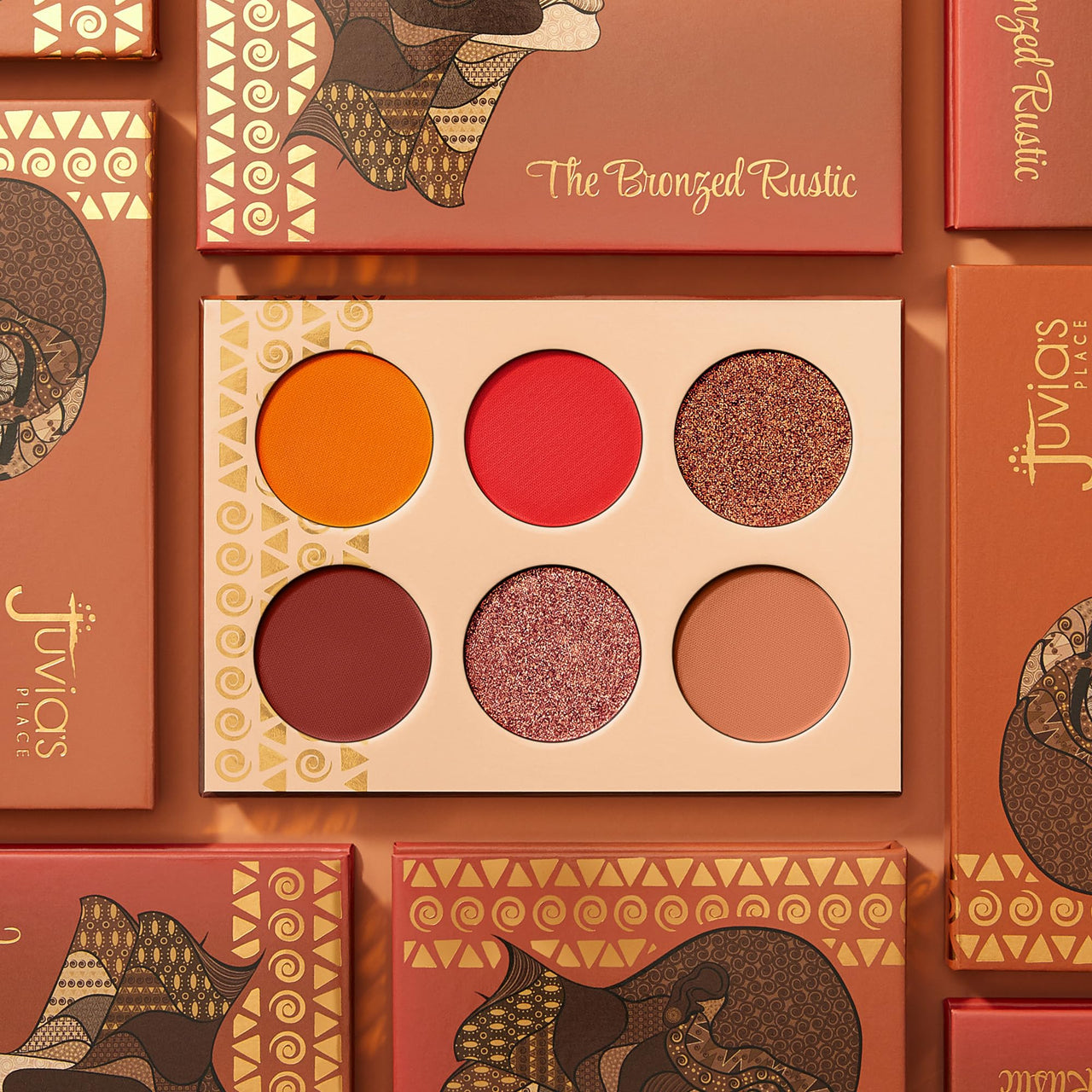 Juvia's Place Palette The Bronzed Rustic - Shades of 6, Professional Eye Makeup, Pigmented Palette, Makeup Palette for Eye Color & Shine