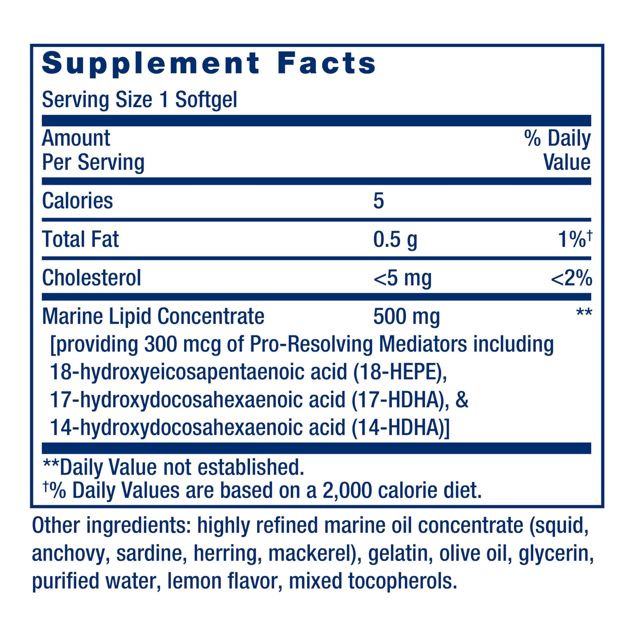 Life Extension Pro-Resolving Mediators, 18-HEPE, 17-HDHA, 14-HDHA, Supports The Body’s Natural Post-inflammatory Response, Gluten Free, Non-GMO, 30 softgels