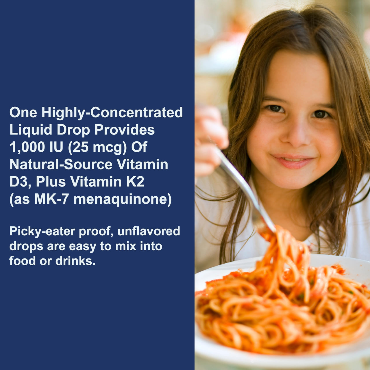 Carlson - Kid's Super Daily D3+K2, 25 mcg (1,000 IU) D3 & 22.5 mcg K2, Vitamin D Drops with Vitamin K2, Liquid Vitamins, 1000 IU Vitamin D3, Heart & Bone Health, 1-Year Supply, Unflavored, 360 Drops