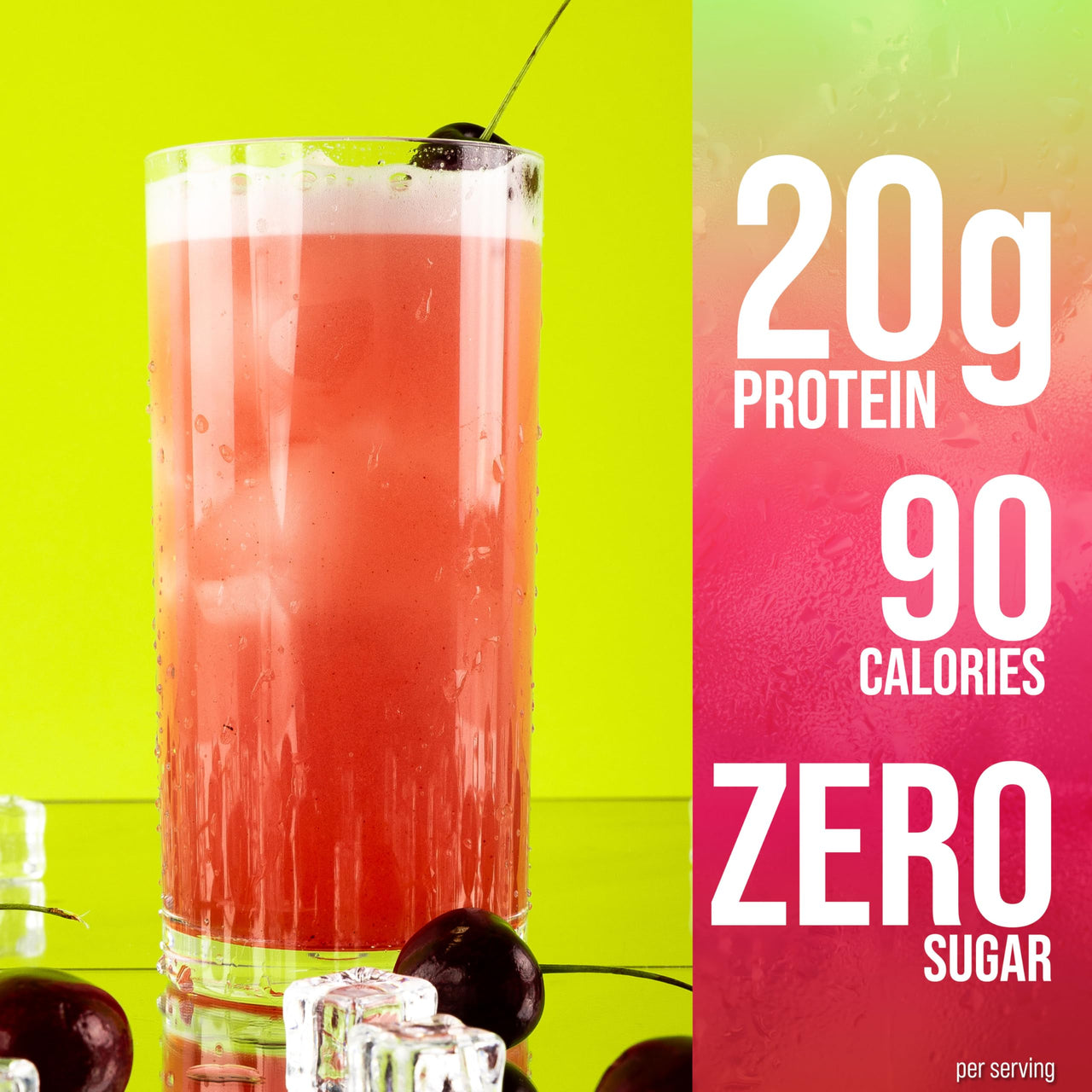 Rule 1 Proteins Clear Whey Isolate - 20g All-Whey Isolate Protein Mix, Over 9g EAAs, 90 Calories, Zero Sugar, Easy to Digest, Light, Crisp, and Refreshing Taste (27 Servings, Cherry Limade)