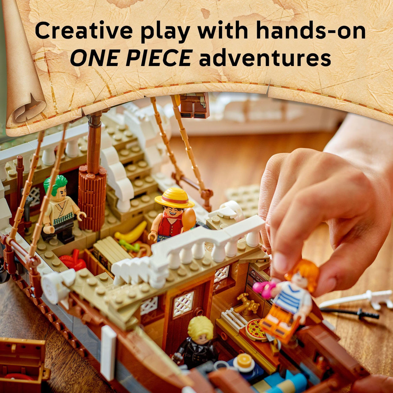LEGO ONE PIECE The Going Merry Pirate Ship Building Blocks - Pretend Play Adventure Toy for Boys & Girls, 10+ - Straw Hat Crew Toy Figures & Playset for Anime Fans - Gift Idea for Birthdays - 75639
