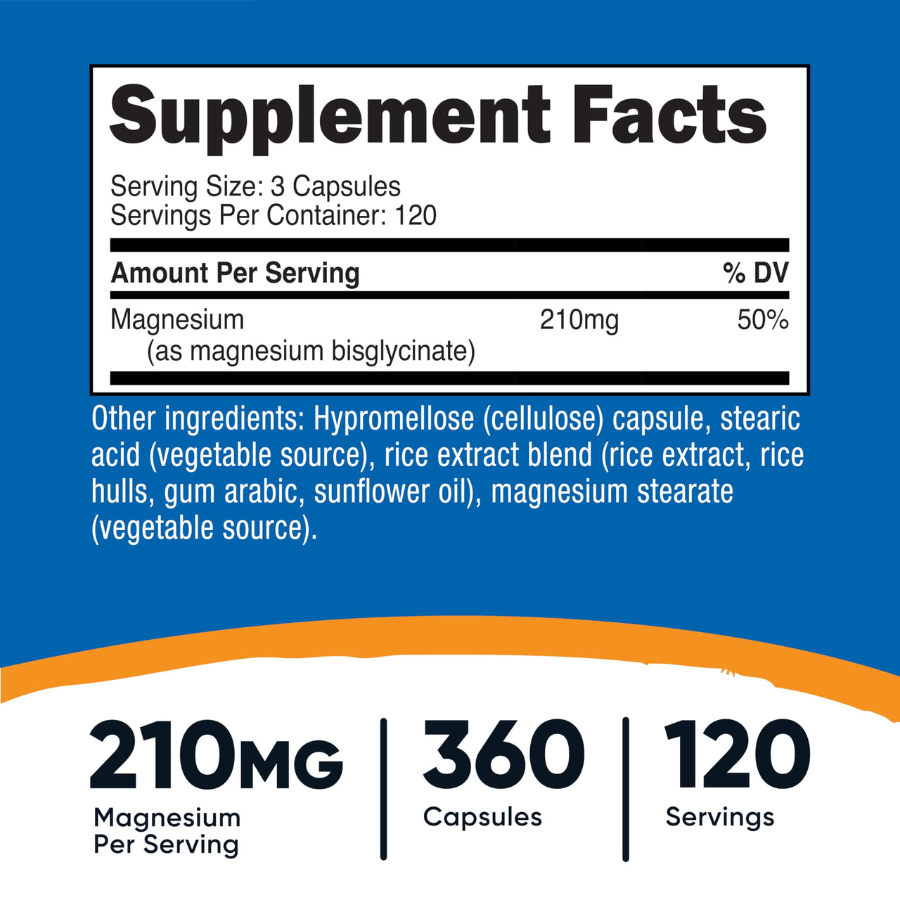 Nutricost Magnesium Glycinate Capsules (360 Capsules, 210 mg Per Serving) - Magnesium Glycinate Supplement for Gentle Absorption