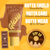 Thumbnail for NYX PROFESSIONAL MAKEUP Buttermelt Glaze Soft Glow Skin Tint + SPF 30, Up To 12HR Wear, 05 Chai Butta