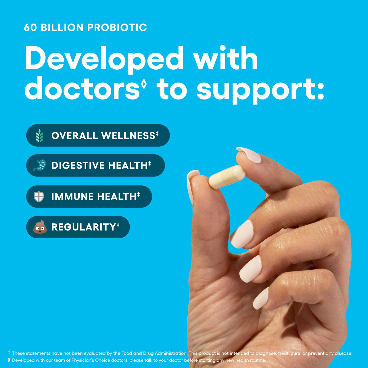 Physician's CHOICE Complete Gut Support System Bundle: Easy Mix Fiber, Digestive Enzymes, 60 Billion Probiotic & Bloat + Gas Probiotic