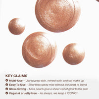 Thumbnail for ICONIC LONDON Prep-Set-Glow | Hydrating + Setting + Glowing Spray, 3-in-1 Formula for a Dewy, Radiant Finish, Cruelty-Free, Vegan Makeup, 4.22 Fl oz