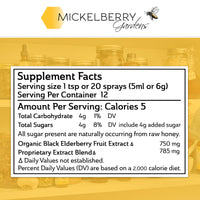 Thumbnail for Mickelberry Gardens Elderberry Honey Tonic, Sambucus Syrup, Black Elderberry - Immune Support for Adults and Kids (4 Ounces)