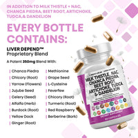 Thumbnail for Clean Nutraceuticals Milk Thistle NAC Chanca Piedra Beet Root Artichoke Astragalus Dandelion Root - Liver Cleanse Detox & Repair Supplement Plus TUDCA Choline & Ginger - 1Pack