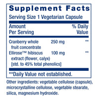Thumbnail for Life Extension Optimized Cran-Max®, Cranberry Whole Fruit Concentrate with Hibiscus Extract, Best in Class Support for Female Urinary Tract Health, Gluten-Free, Vegetarian, Non-GMO, 60 Capsules