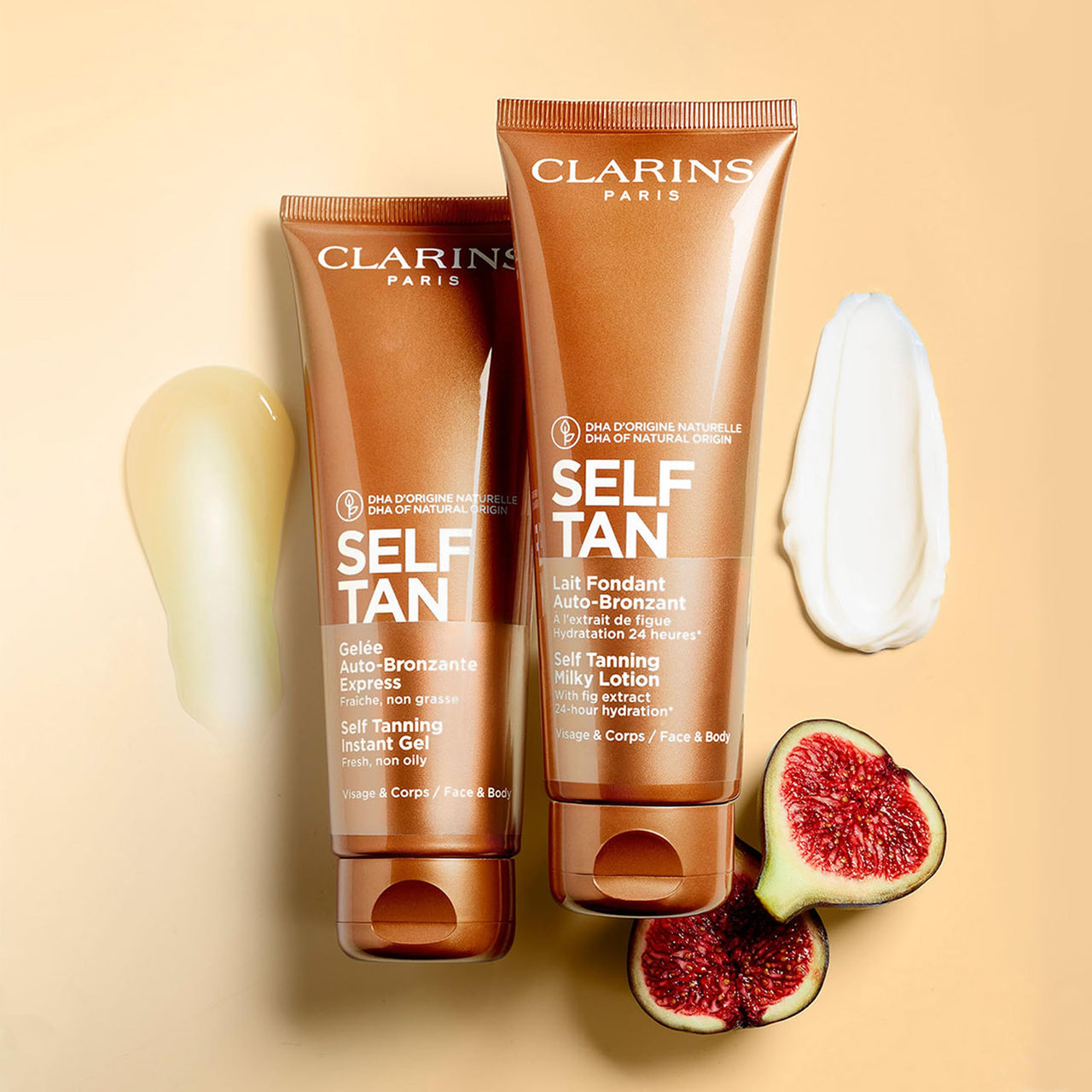 Clarins Self Tanning Tinted Gel | Self Tanner For Face and Body | Natural, Long-Lasting, Streak-Free, Buildable, Instant Tan* | Non-Staining and Fast Absorbing | Contains Glycerin | 4.2 Ounces