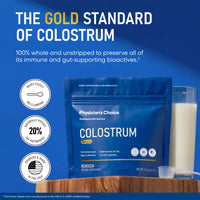 Thumbnail for Physician's CHOICE Colostrum Gold Powder - First-Day Milking for Gut & Immune Support - Potent IgG Antibodies & Bioactive Nutrients - Whole & Unstripped - Easy to Mix - Made in the USA - 60 Servings