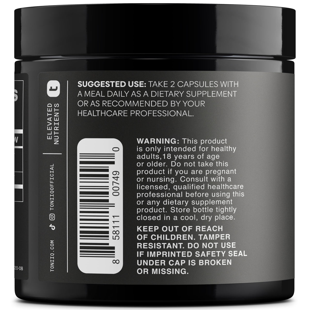 Toniiq Tribulus Terrestris for Men - Ultra High Potency 25:1 Extract with 95% Saponins - 1300mg Pure & Concentrated Formula - Third-Party Lab Tested for Purity & Quality - 120 Capsules