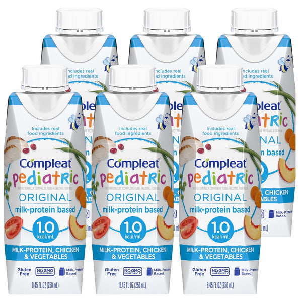 Compleat Pediatric Original Pediatric Tube Feeding Formula Unflavored 8.45 oz Carton, 6 Count