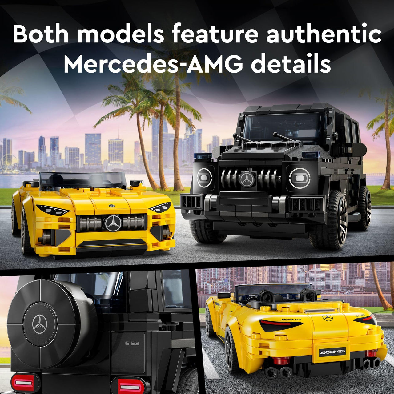 LEGO Speed Champions Mercedes-AMG G 63 & SL 63 Building Toys - Kids Pretend Play Toy Cars for Boys & Girls, Ages 10+ Years - Gifts for Christmas - 76924