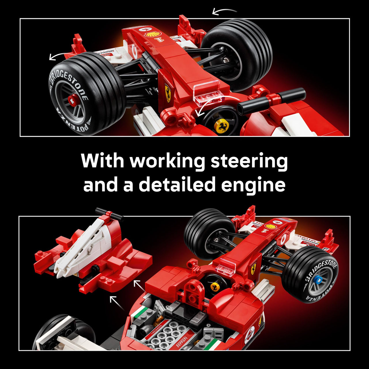 LEGO Icons Ferrari F2004 & Michael Schumacher Building Set for Adults, Ages 18+ - Ferrari F1 Bedroom, Home Office, Desk Decor - Gift Ideas for Men, Women & Fans - 11375