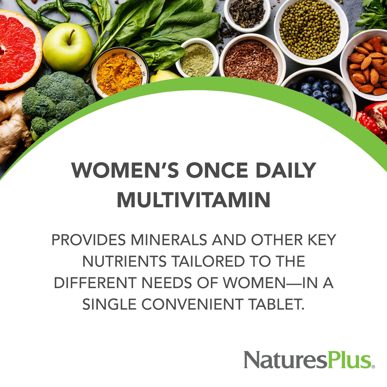 NaturesPlus Her Journey - 30 Tablets - Women’s Multivitamin - 100% DV of All Vitamins - Supports Overall Wellness, Immunity, Brain & Beauty Health - 30 Servings