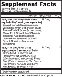 Thumbnail for Codeage 5 Servings of Fruits & Veggies Equivalent in 1 Single Capsule, Whole Food Non-GMO, 15 Greens & Fruits All-in-One Pill, Eat Vegetables for Wellness Vegan Vitamins Supplement, 60 ct
