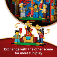 Thumbnail for LEGO Spring Festival Fortune Firecracker Kids Building Toy - Chinese New Year Toy for Boys & Girls, Ages 9+ - Play & Display Wall Art with Realistic Sound Effects - Gift Idea for Birthdays - 80118