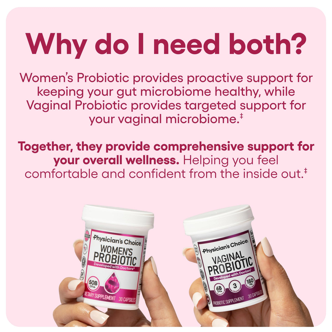 Physician's CHOICE Feminine Power Duo Bundle - Vaginal Probiotic + Womens Probiotic Bundle