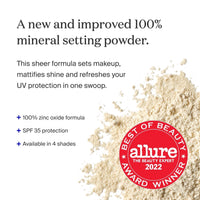 Thumbnail for Supergoop! (Re) setting Face Powder SPF 35, Translucent - Broad Spectrum Mineral Sunscreen - 0.15 oz - Shine Control, Matte Finishing, On-the-Go Sun Protection