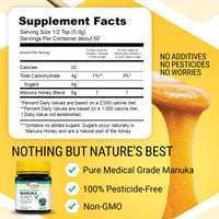 Thumbnail for ManukaGuard® Medical Grade Manuka Honey MGO 400+ | 100% Authentic New Zealand Manuka Honey | Healing Honey for Immunity Boost | 8.8 oz
