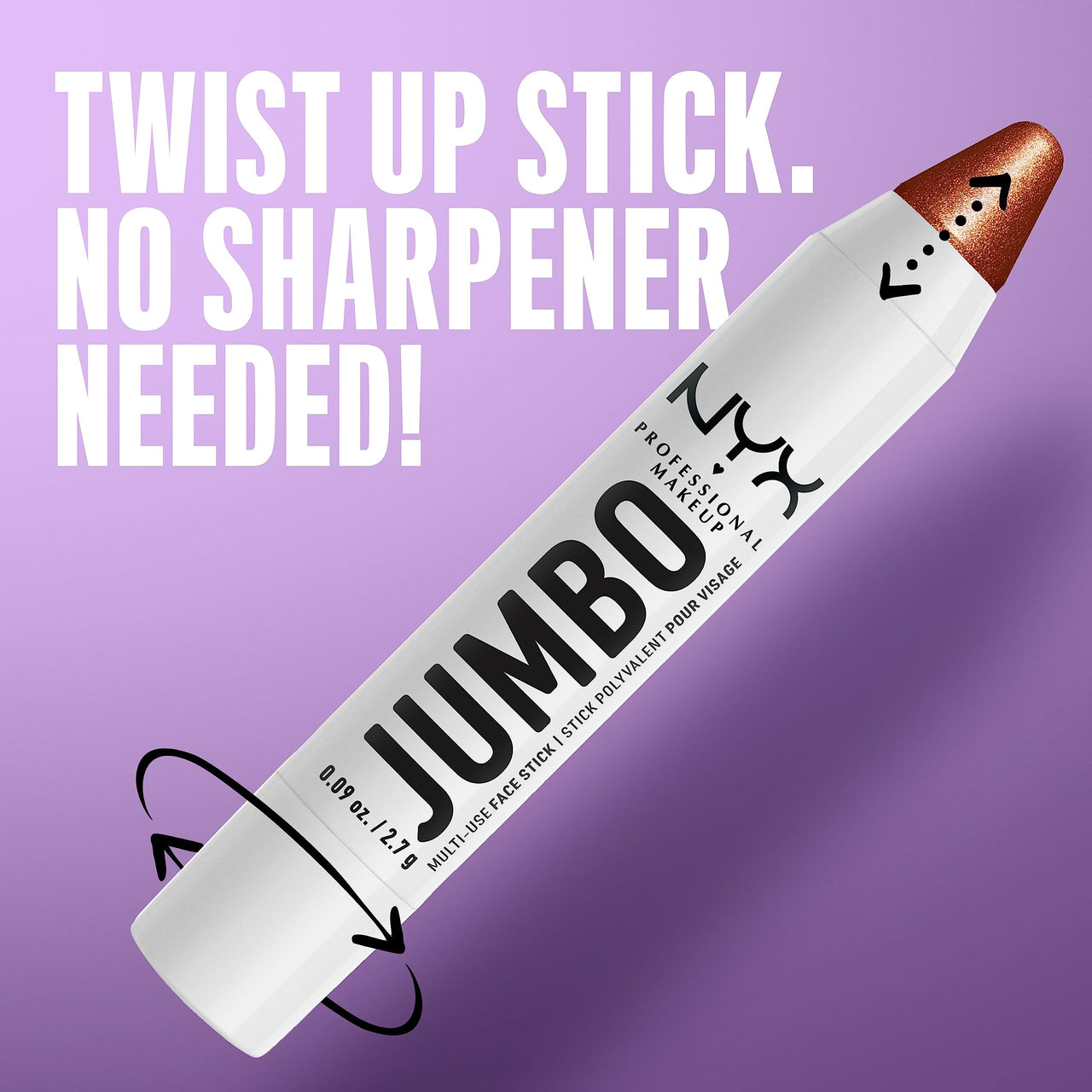 NYX PROFESSIONAL MAKEUP, Jumbo Multi-Use Face Highlighter Stick - Flan
